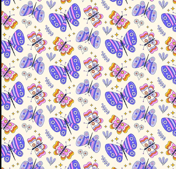 create seamless pattern design for kids textile home deco