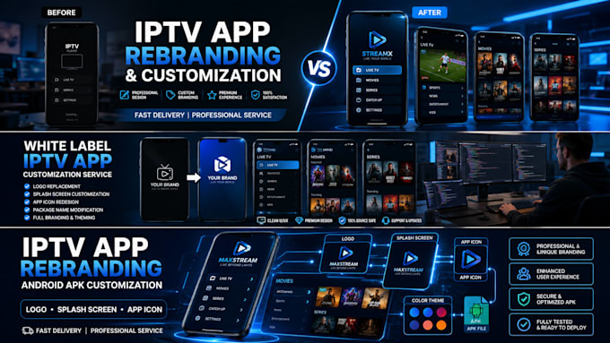 rebrand your iptv app with your logo and name