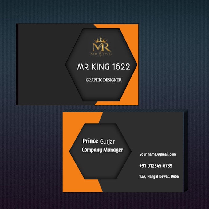 create a unique and creative visiting card design