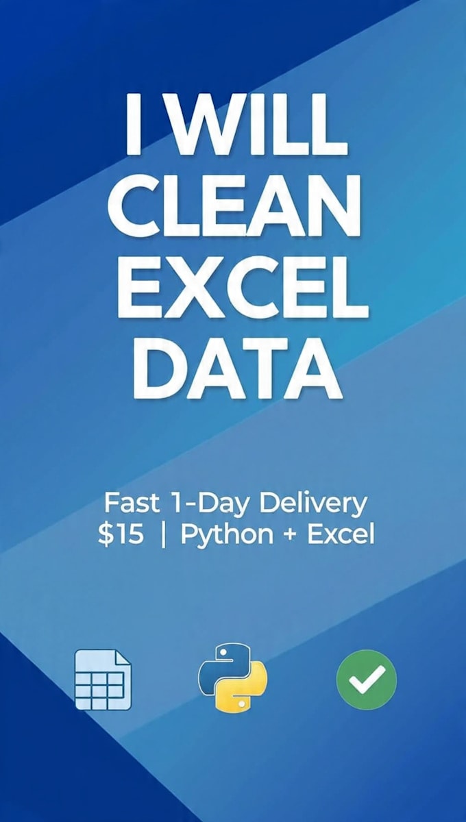 do data cleaning in python and excel