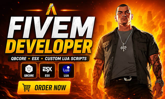be your fivem developer for qbcore esx server setup and custom lua scripting