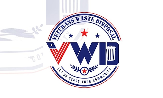 design elegant veterans waste disposal logo