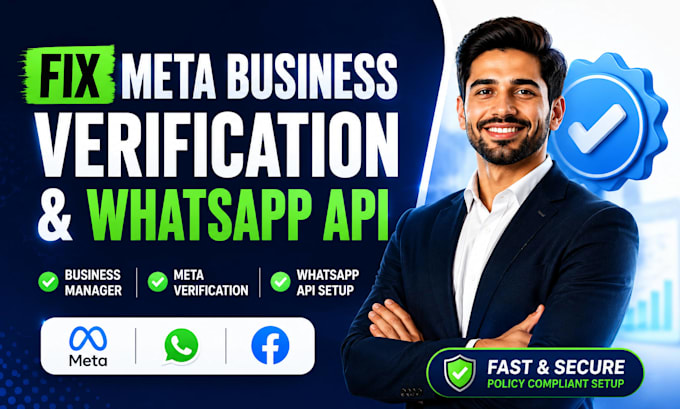 fix meta business verification, whatsapp API and business manager