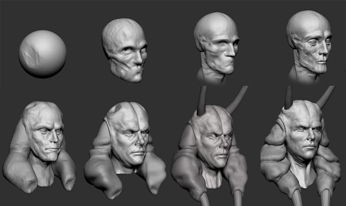 3d custome model, stl model, 3d bust 3d head 3d face model, 3d model sculpting