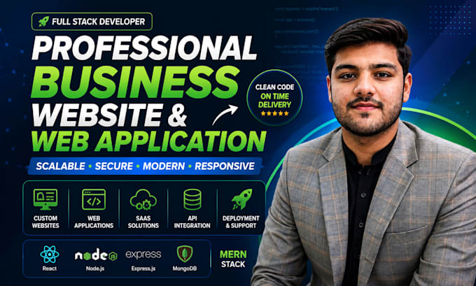build professional business website and web application as full stack developer