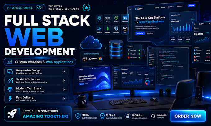 develop a modern full stack web application with react next js node js