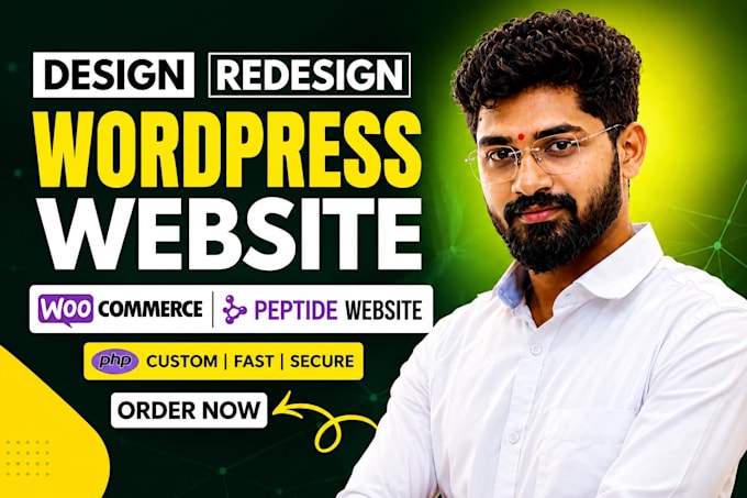 build wordpress website, woocommerce peptide website and fix PHP issues
