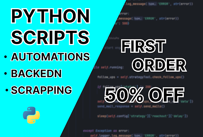 python scripts backend, automation and scraping