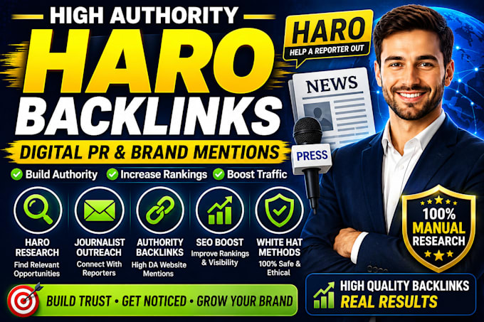 build high authority haro backlinks and digital PR brand mentions