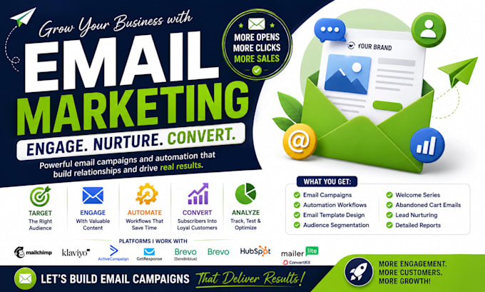 create, setup, and optimize your email marketing campaigns