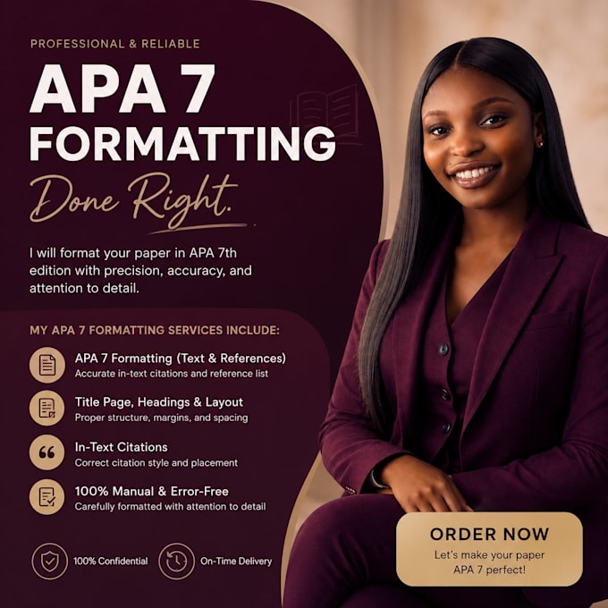 proofread, edit, and format your thesis, dissertation, or paper in apa 7 style