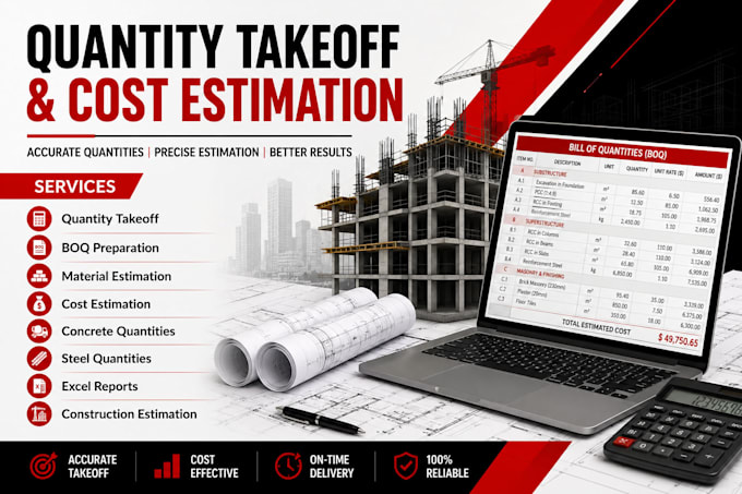 do quantity takeoff, cost estimation, and boq for construction projects