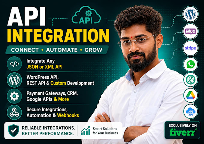 do API integration, do any automation and will be API developer with PHP