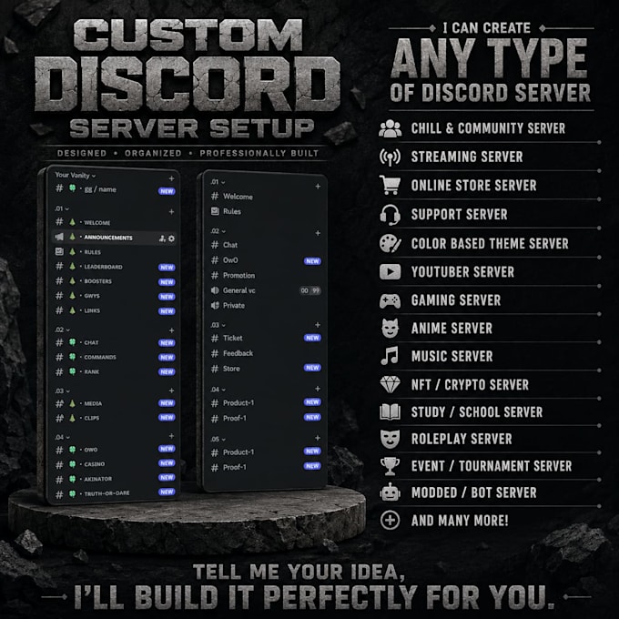 setup a professional custom discord server