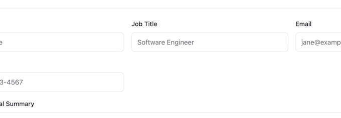 create a professional resume or CV for your job application