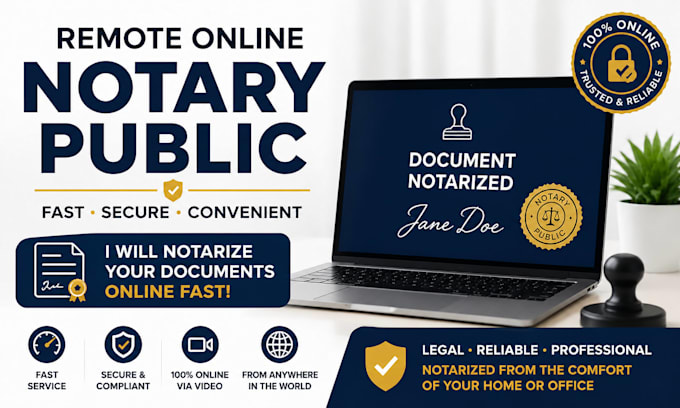provide fast remote online notary notarization services, notarize legal document