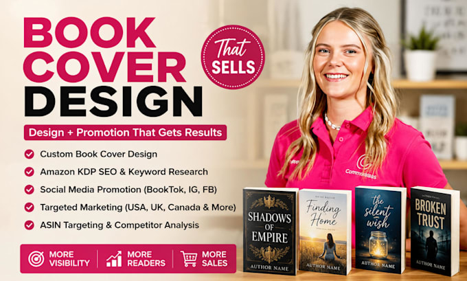 book cover design book promotion and ebook marketing on amazon booktok promotion