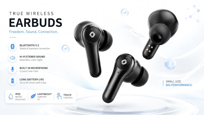 design clean and modern graphics for your e commerce and ads