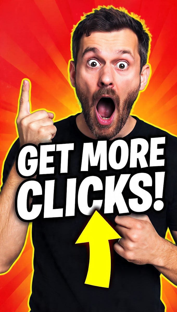 design clickbait youtube thumbnail that gets clicks