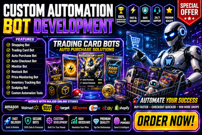 develop auto buying  bot auto checkout bot auto purchase bot target bot