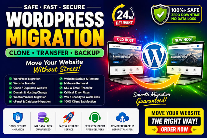 migrate, clone, transfer, backup or duplicate your wordpress website safely