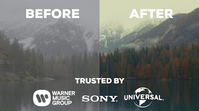 color grade your video, trusted by universal, sony, warner