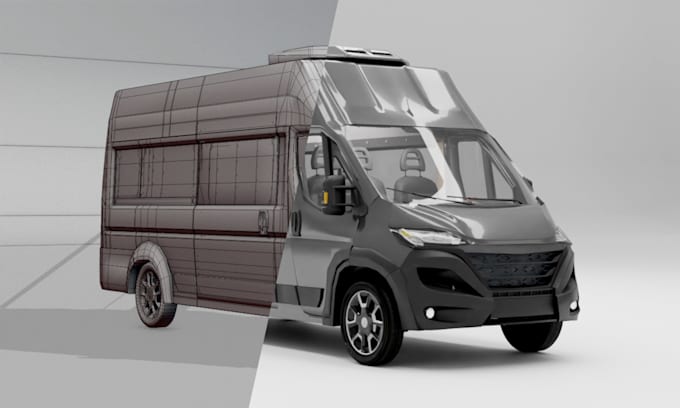create 3d car models with and without interior gameready