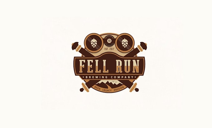 design ultra marathon themed brewery logo