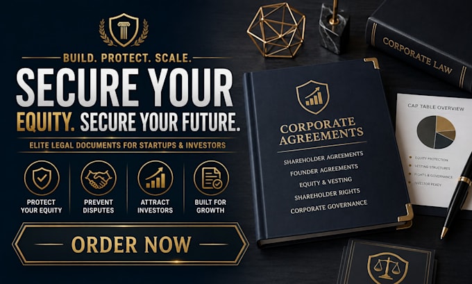 draft a co founder shareholder agreement and corporate governance terms