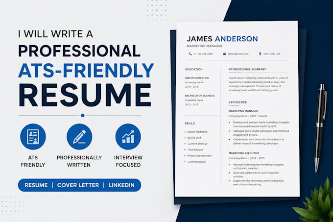 write a professional ats friendly resume