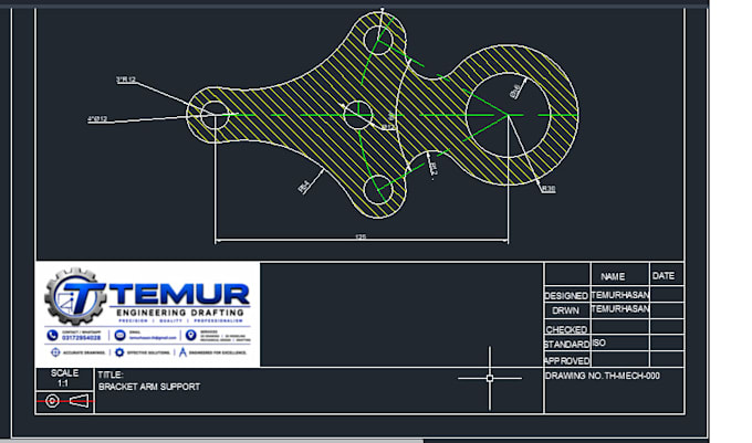 create professional autocad mechanical technical drawings