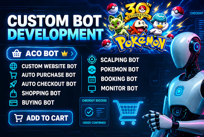 do pokemon bot auto purchase bot auto buying bot auto checkout bot shopping bot