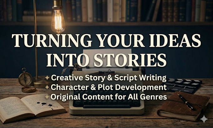 write professional creative stories and scripts for you
