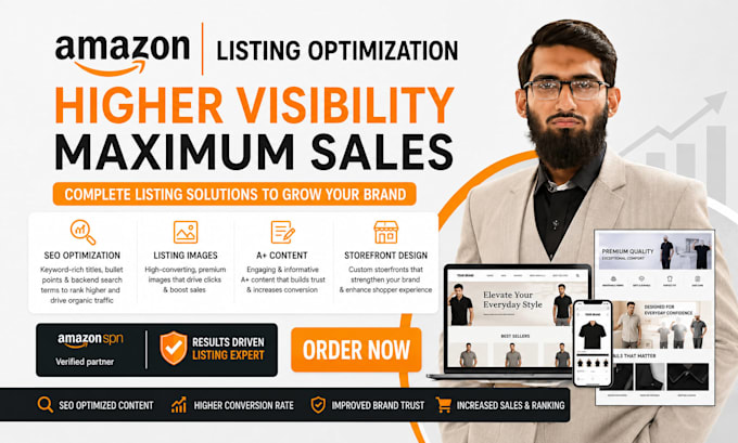 do amazon SEO listing optimization, images, ebc, and storefront