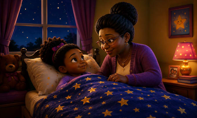 create amazing children bedtime story book illustrations