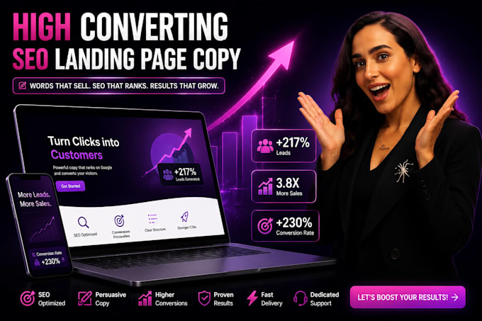 write SEO optimized landing page copy that converts