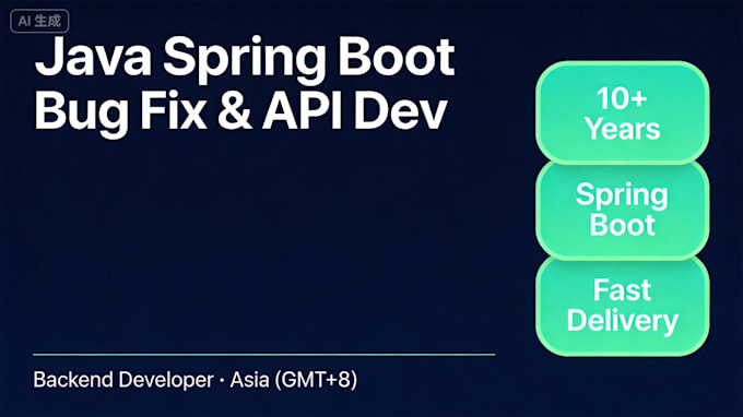 fix bugs and develop rest apis in java spring boot