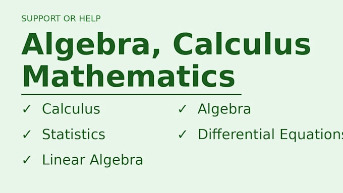 tutor and proofread your mathematics work