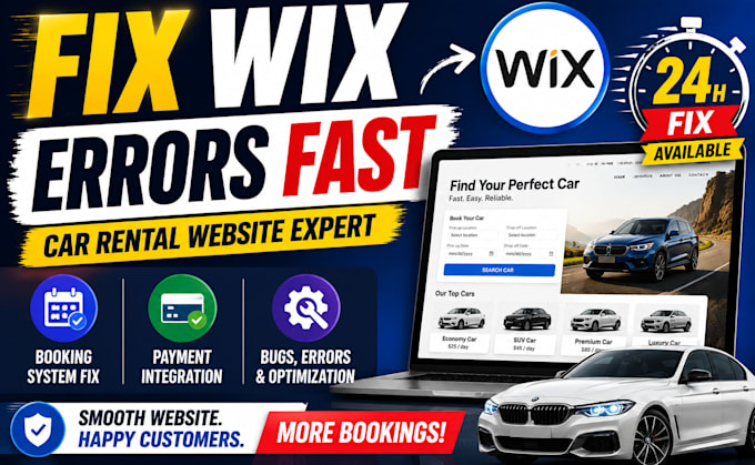 fix wix website issues optimize your car rental booking system