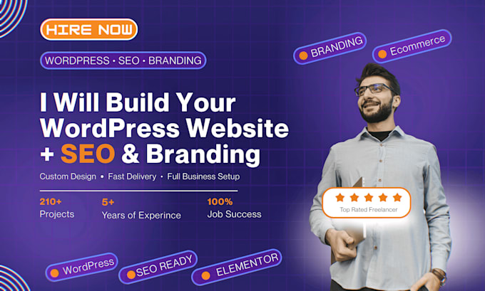 build a wordpress website, SEO and branding setup