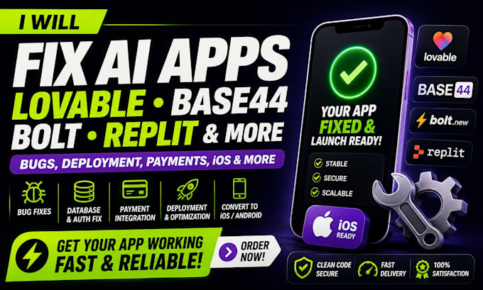 fix lovable ai website lovable to ios base44 vibe coded app lovable developer