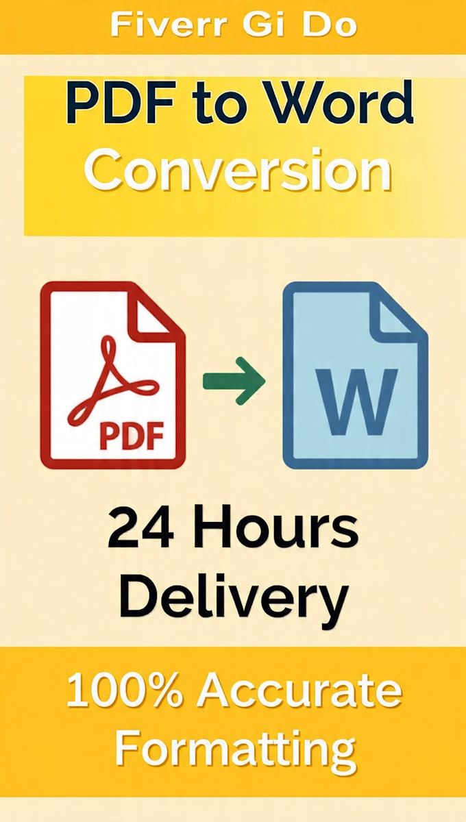 convert PDF to word docx with perfect formatting in 24 hours