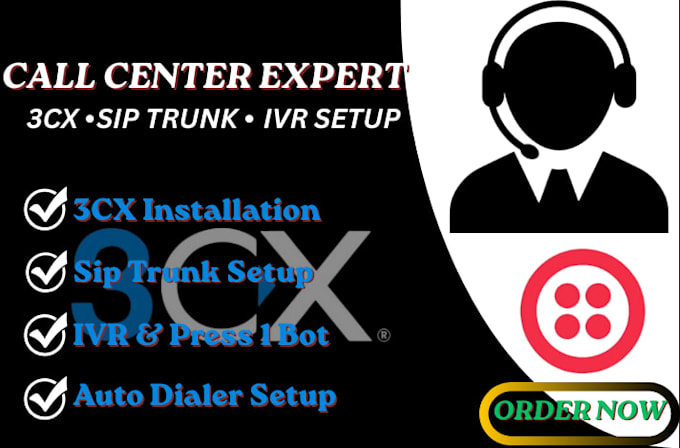 set up telnyx, twilio sip trunk and pbx for inbound and outbound calls