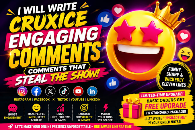 write controversial comments for your post, brand or reply
