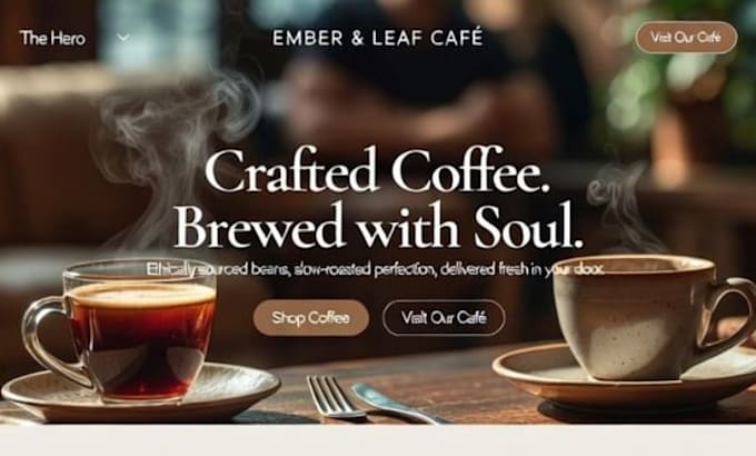 build squarespace coffee brand website coffee store website