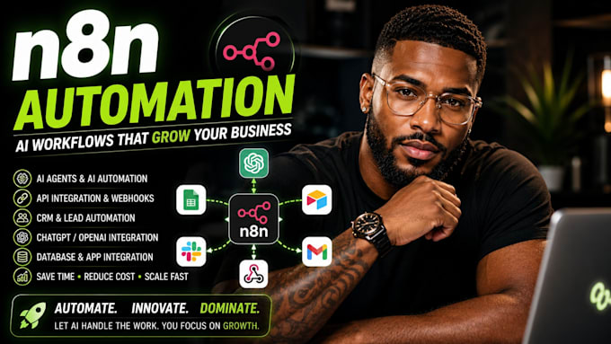 build n8n automation workflow, ai agent, API integration and CRM in make com ghl