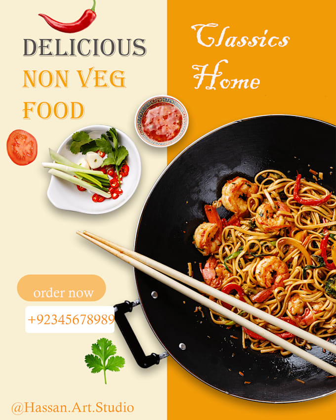 create vibrant noodles poster design custom  tasty visuals