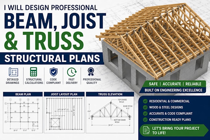 design professional beam joist and truss structural plans