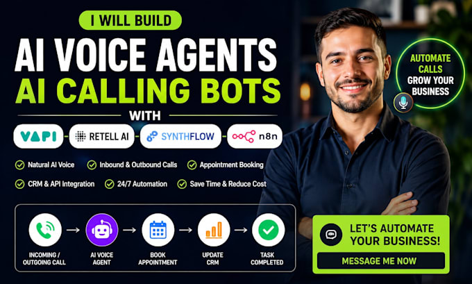 build ai voice agents, ai calling bots with vapi, retell ai