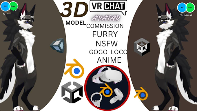 do vrchat furry avatar